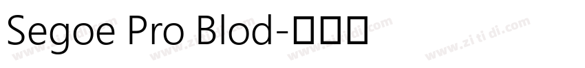 Segoe Pro Blod字体转换